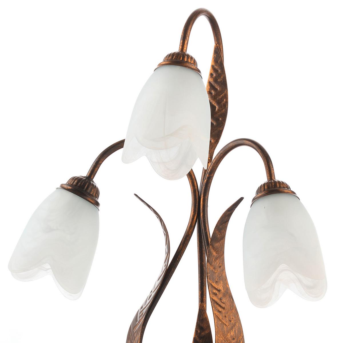 Tischleuchte 4240/lg - Bronzefarben, KONVENTIONELL, Glas/Metall (48/61/48cm)