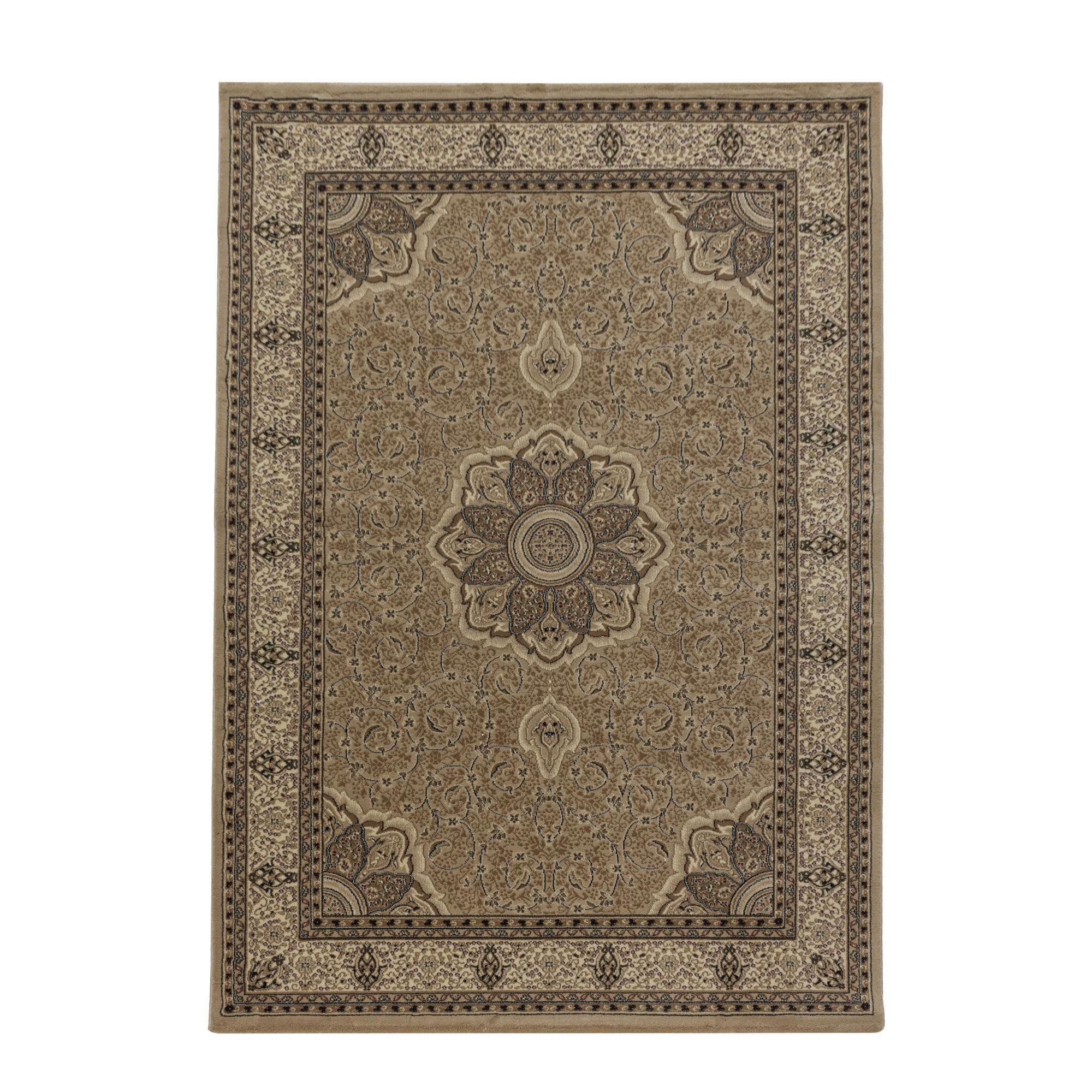 Orientalischer Webteppich Beige Kashmir 160x230 cm - Beige, LIFESTYLE, Textil (160/230cm)