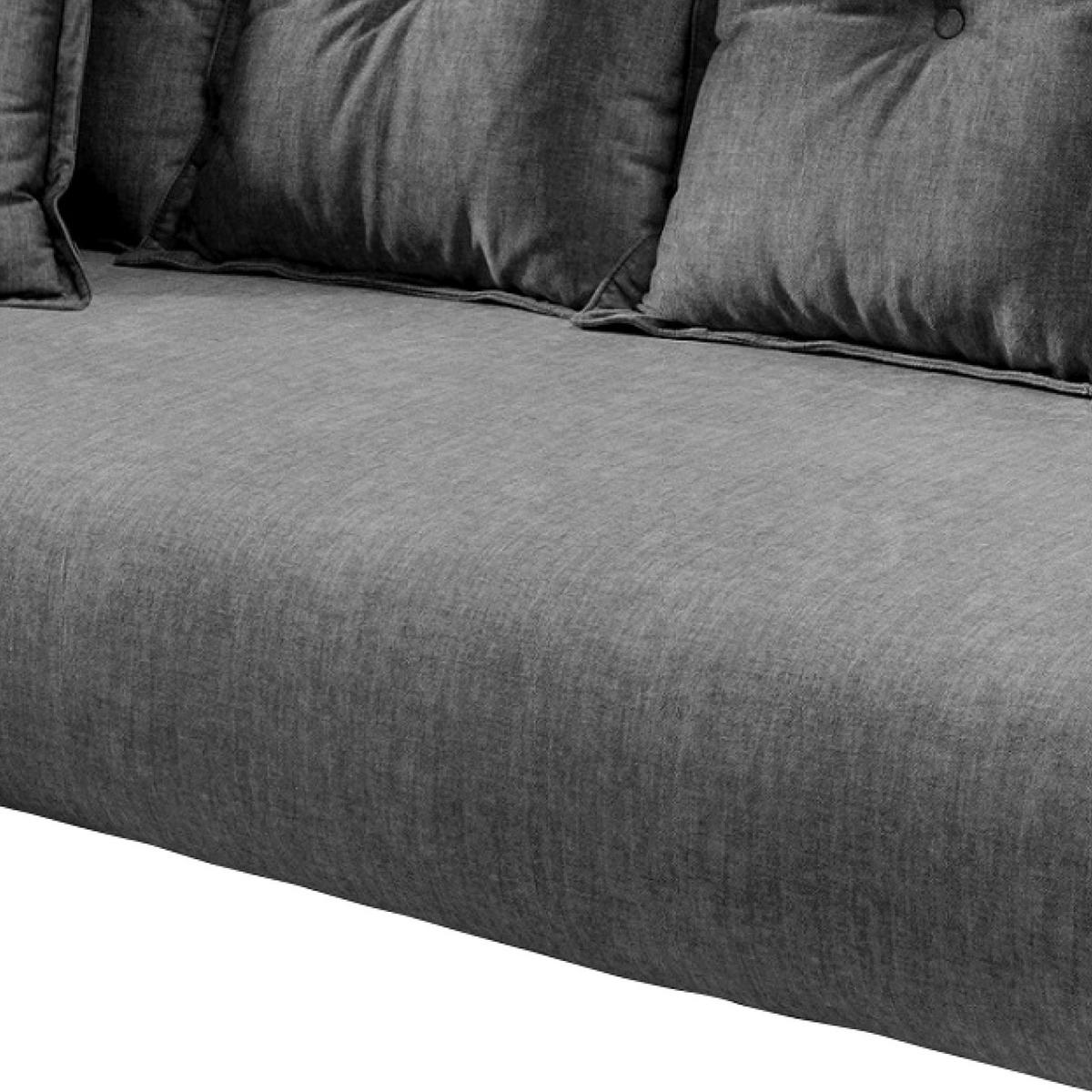 3-Sitzer-Sofa Baggio Grau B: 236 cm - Schwarz/Grau, MODERN, Holz/Textil (236/94/103cm) - Livetastic