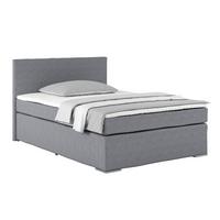 Postel Boxspring NERO PL: 140/200cm, šedozelená - barvy chromu/modrošedá, Konvenční, kov/textil (140/200cm)