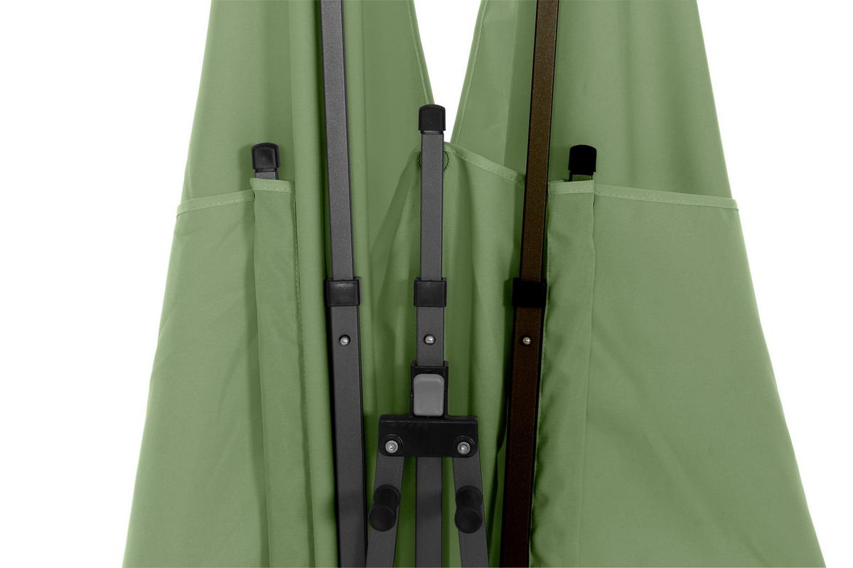 Sichtschutz Grün/Anthrazit Bh 280 X 150 cm - Anthrazit/Olivgrün, KONVENTIONELL, Textil/Metall (280/150cm) - Siena Garden