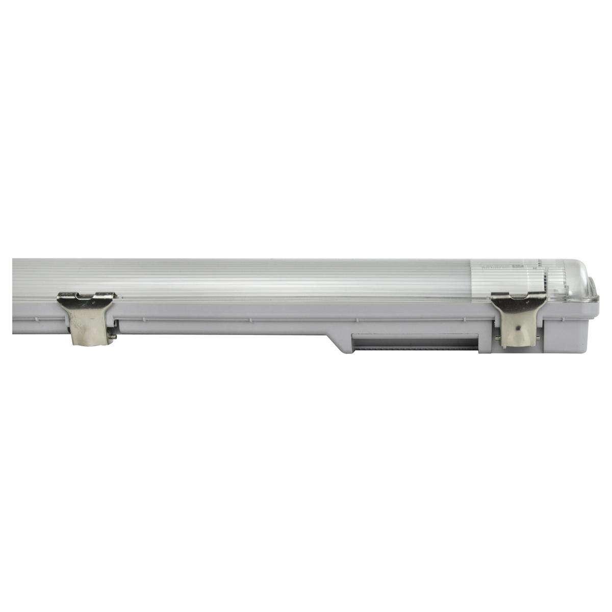 LED-Deckenleuchte L: 156,8 cm, für In- und Outdoor - Grau, Basics, Kunststoff (156,8/8,8/5,2cm)
