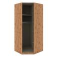 Eckschrankkorpus 91,1cm Unit Wotan Eiche/Twist Dekor - Schlammfarben/Eiche Wotan, MODERN, Holzwerkstoff (91,1/210/91,1cm) - Ondega