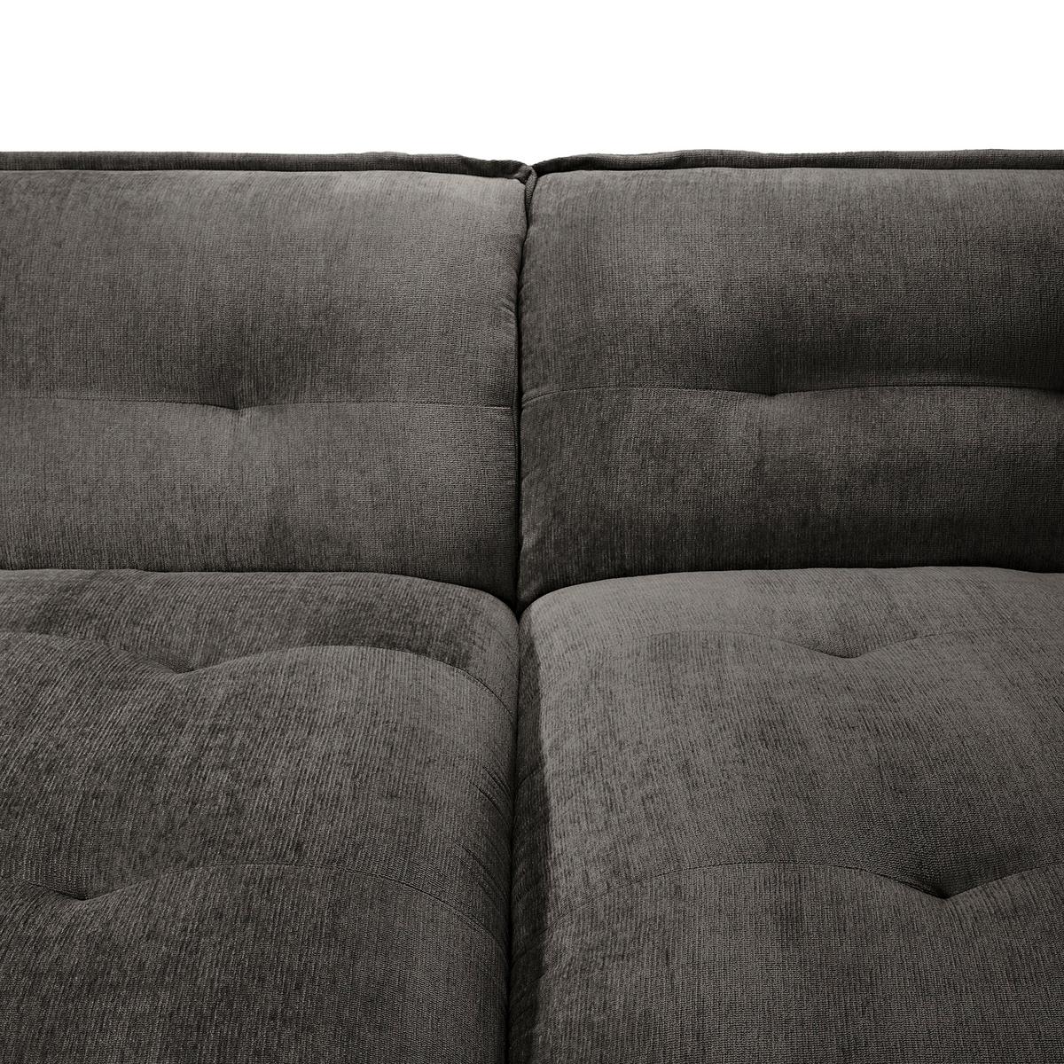 Bigsofa Fluffy, Anthrazit B: 285 Cm - Anthrazit/Schwarz, MODERN, Textil (285/87/184cm) - Trendmanufaktur