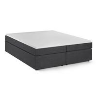 BOXSPRINGBETT Weiß/Naturfarben 180x200cm - Dunkelgrau/Schwarz, Basics, Textil (180/200cm) - Livetastic