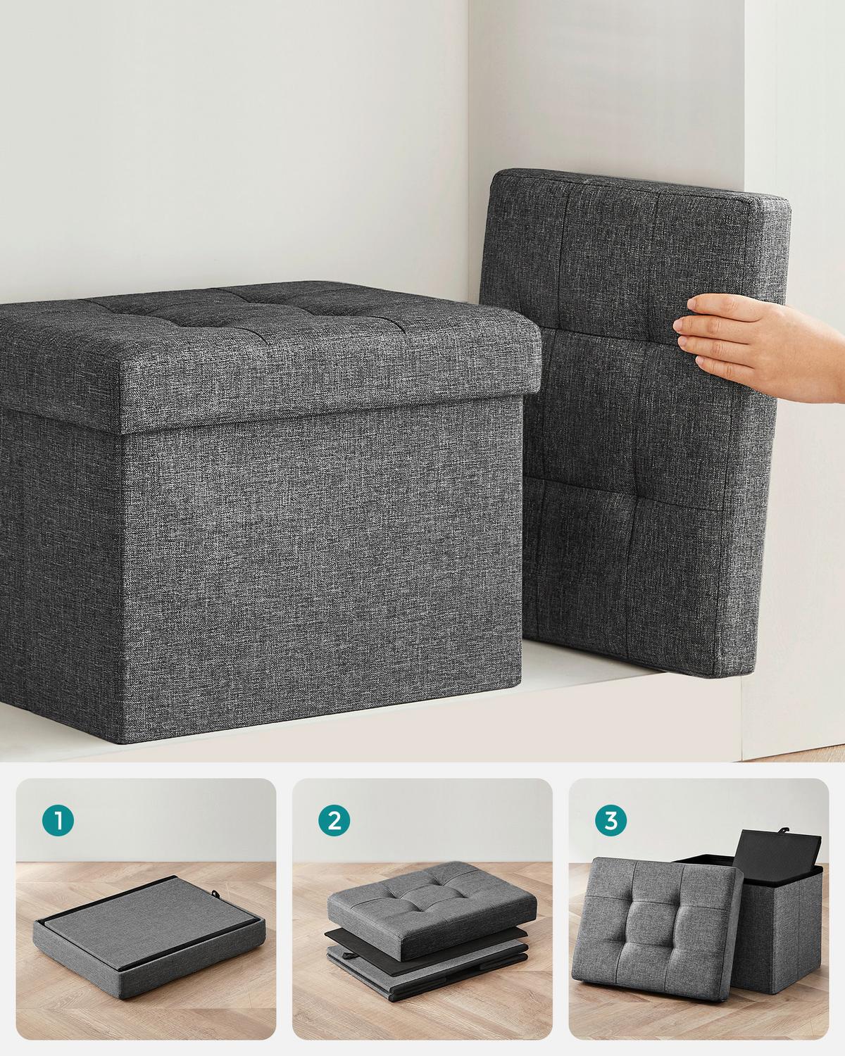 SITZBOX Grau B: 41cm - Grau, Basics, Holzwerkstoff/Textil (41/31/31cm)