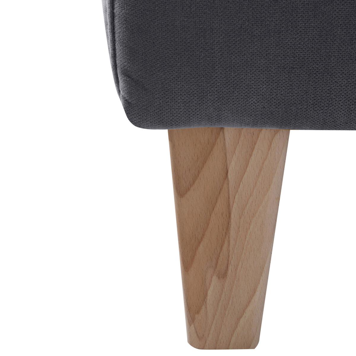 Polstersessel Mit Armlehnen Milla Samt Anthrazit - Anthrazit/Naturfarben, Design, Textil (71/81/70cm) - Max Winzer