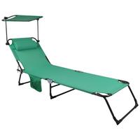 Gartenliege Bindox L Klappbar - Grün, MODERN, Kunststoff/Textil (55/24/185cm) - Ambia Garden