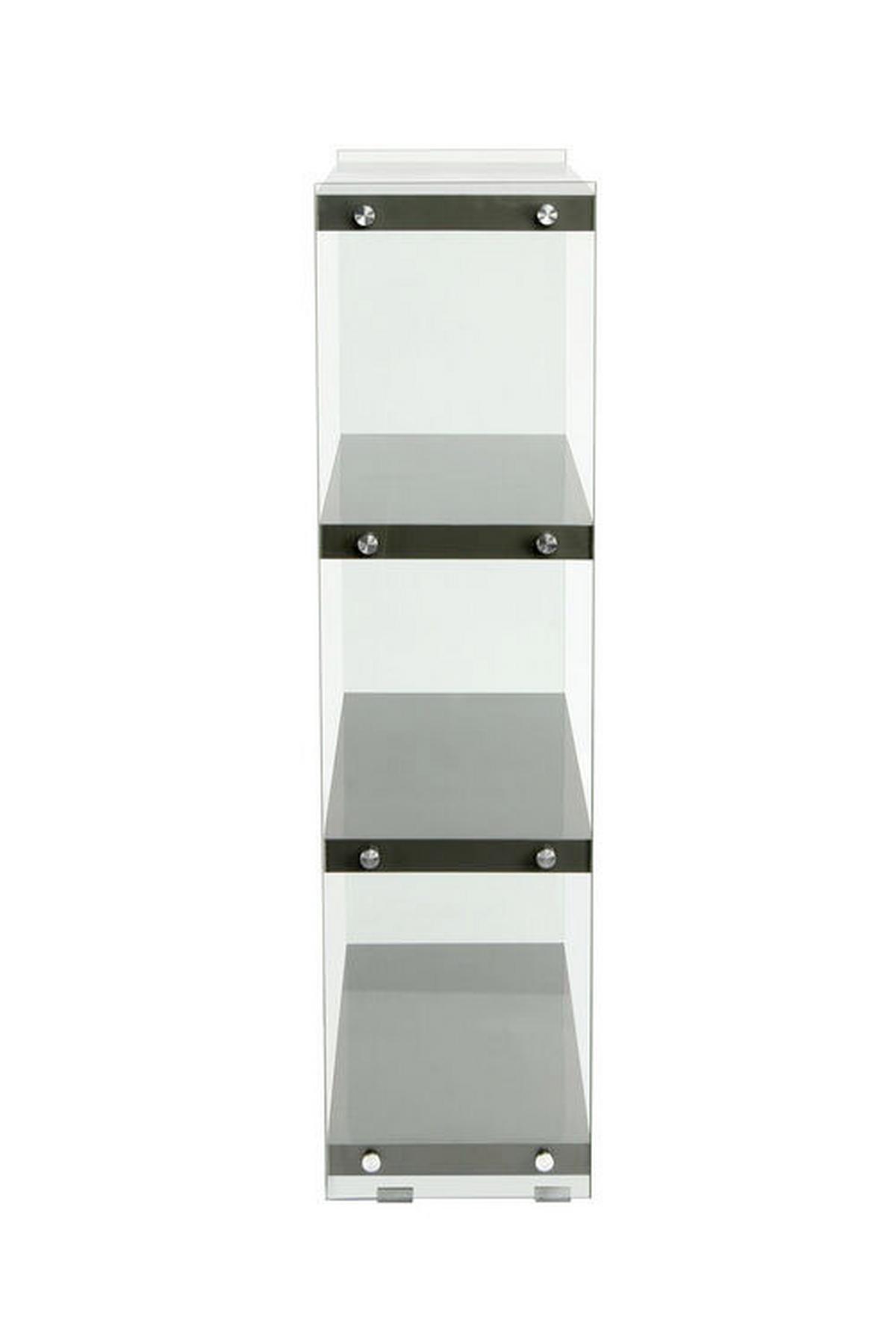 Regal Elementary 83 cm Grau/Glas Transparent - Grau, MODERN, Glas/Holzwerkstoff (83/113/29,5cm) - Kayoom
