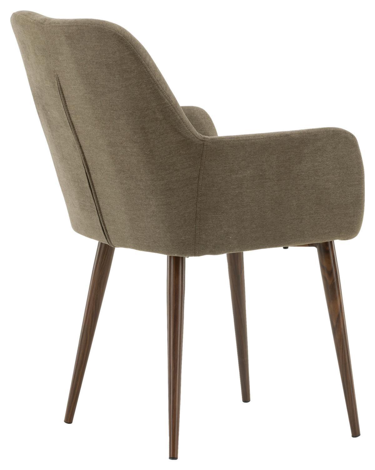 Stuhl-Set Tomorrow - Dunkelgrau/Braun, Design, Textil/Metall (60/90/62cm) - Livetastic