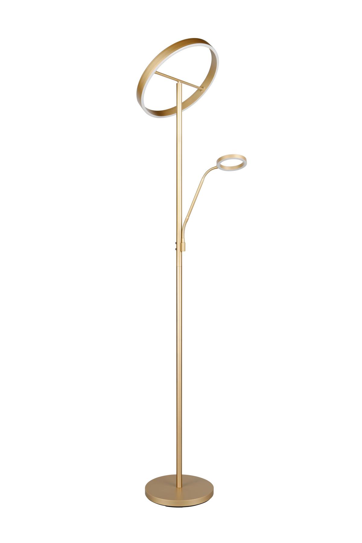 LED-Stehleuchte 449510279 Willis - Goldfarben, Design, Metall (40/180cm) - Trio Leuchten