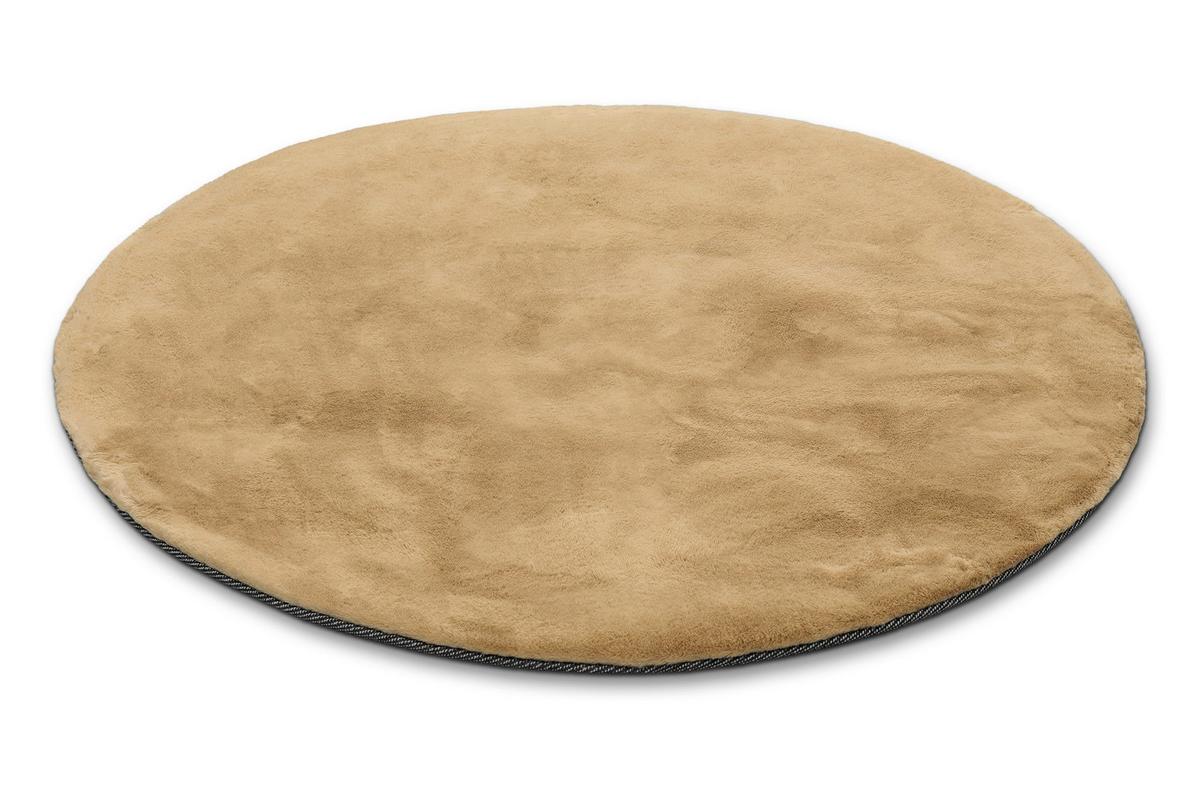 Hochflorteppich Beige, Ø: Ca. 100 Cm - Beige, KONVENTIONELL, Textil (100cm) - Esprit