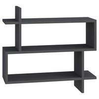 Wandboard Paralel Regal - Anthrazit, Design, Holzwerkstoff (70/65/22cm) - Livetastic