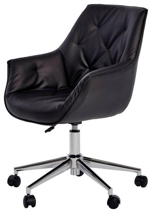 Drehstuhl Boss Worx - Chromfarben/Schwarz, MODERN, Kunststoff/Textil (61/61/84cm) - Livetastic
