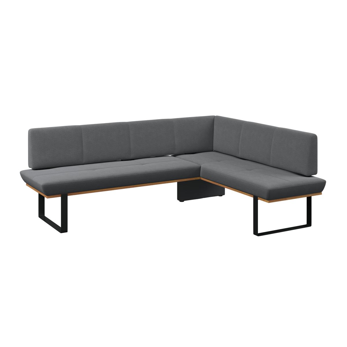Eckbank Tristan Webstoff schwarz, S:245x175cm - Schwarz, MODERN, Holz/Textil (245/175cm) - James Wood