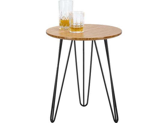 Odkladací Stolík Linda - prírodné farby/čierna, Moderný, kov/drevo (40/46,5cm) - MÖMAX modern living Odkladací Stolík Linda - prírodné farby/čierna, Moderný, kov/drevo (40/46,5cm) - MÖMAX modern living