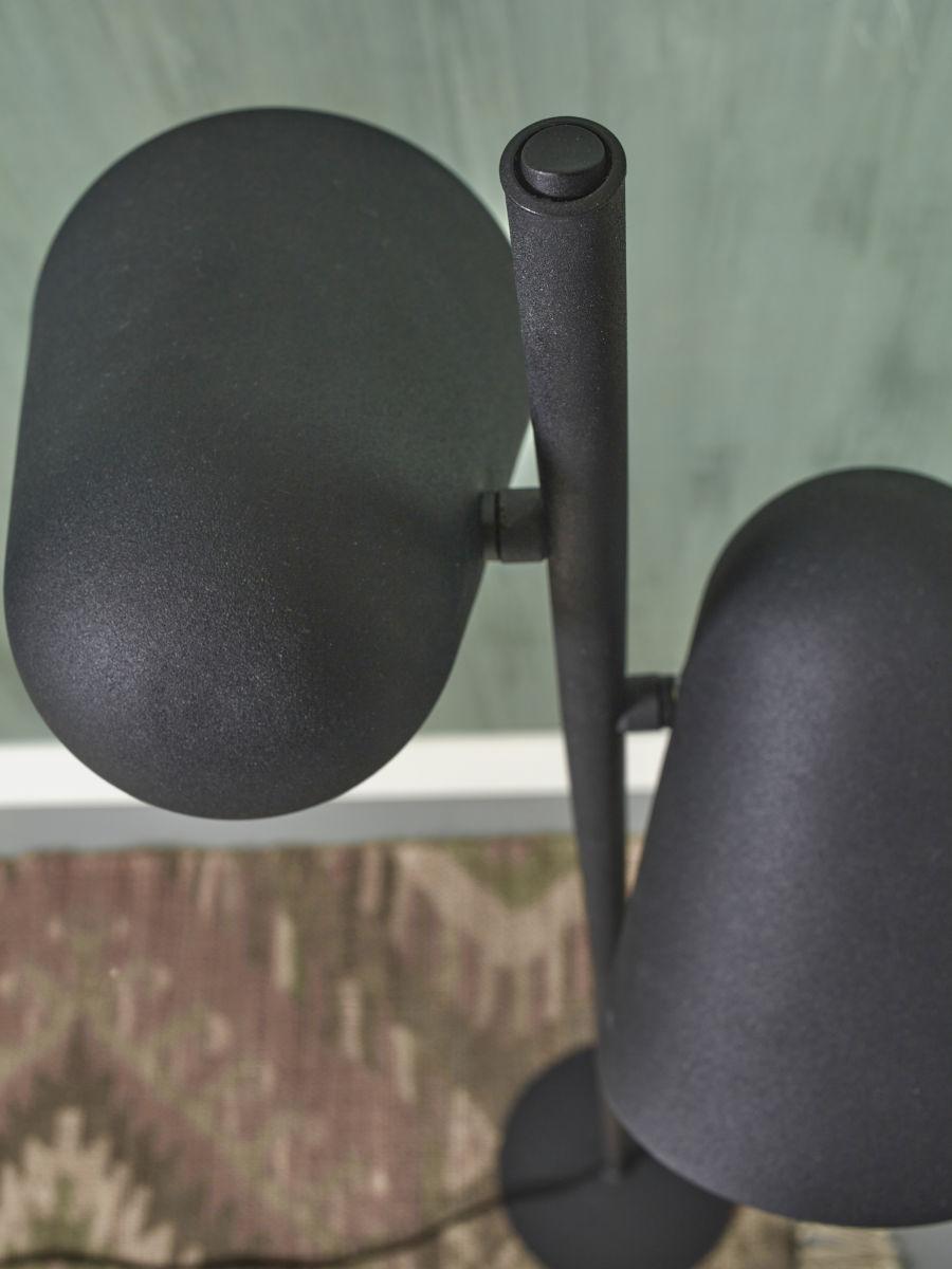 Stehlampe Salamanca Schwarz mit Schalter - Schwarz, Basics, Metall (28/145cm) - It's about Romi