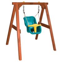 Schaukel Holz Braun Schale Witterungsbeständig - Braun, Basics, Holz/Kunststoff (120/134/103cm) - Ambia Garden