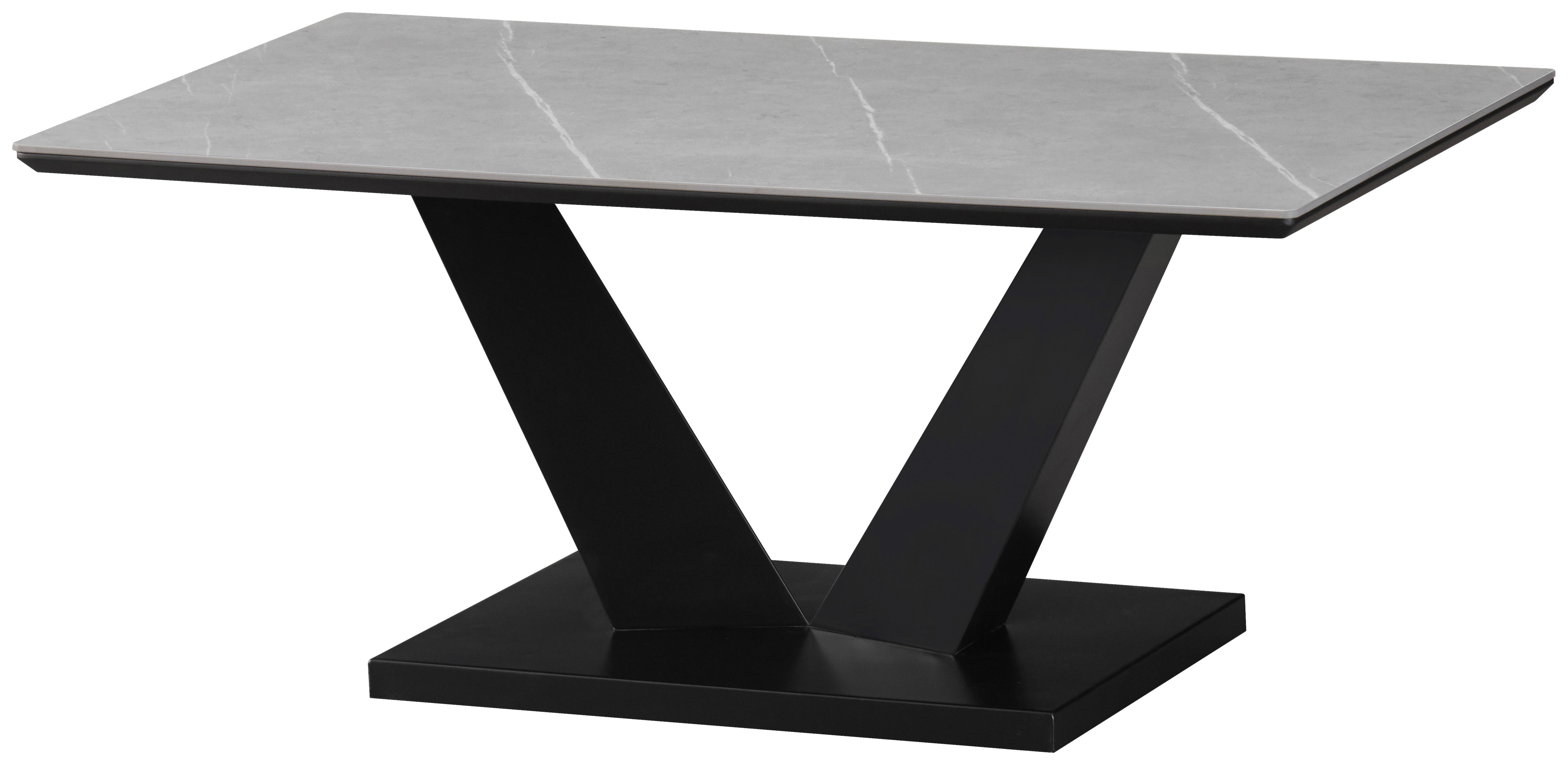 Couchtisch Fusion - Schwarz/Grau, MODERN, Keramik/Holzwerkstoff (110/45/60cm)