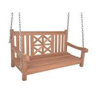 Gartenbank Holz Latoa 2-Sitzer Latoa - Braun/Teakfarben, MODERN, Holz (66/62/120cm) - Gardenson