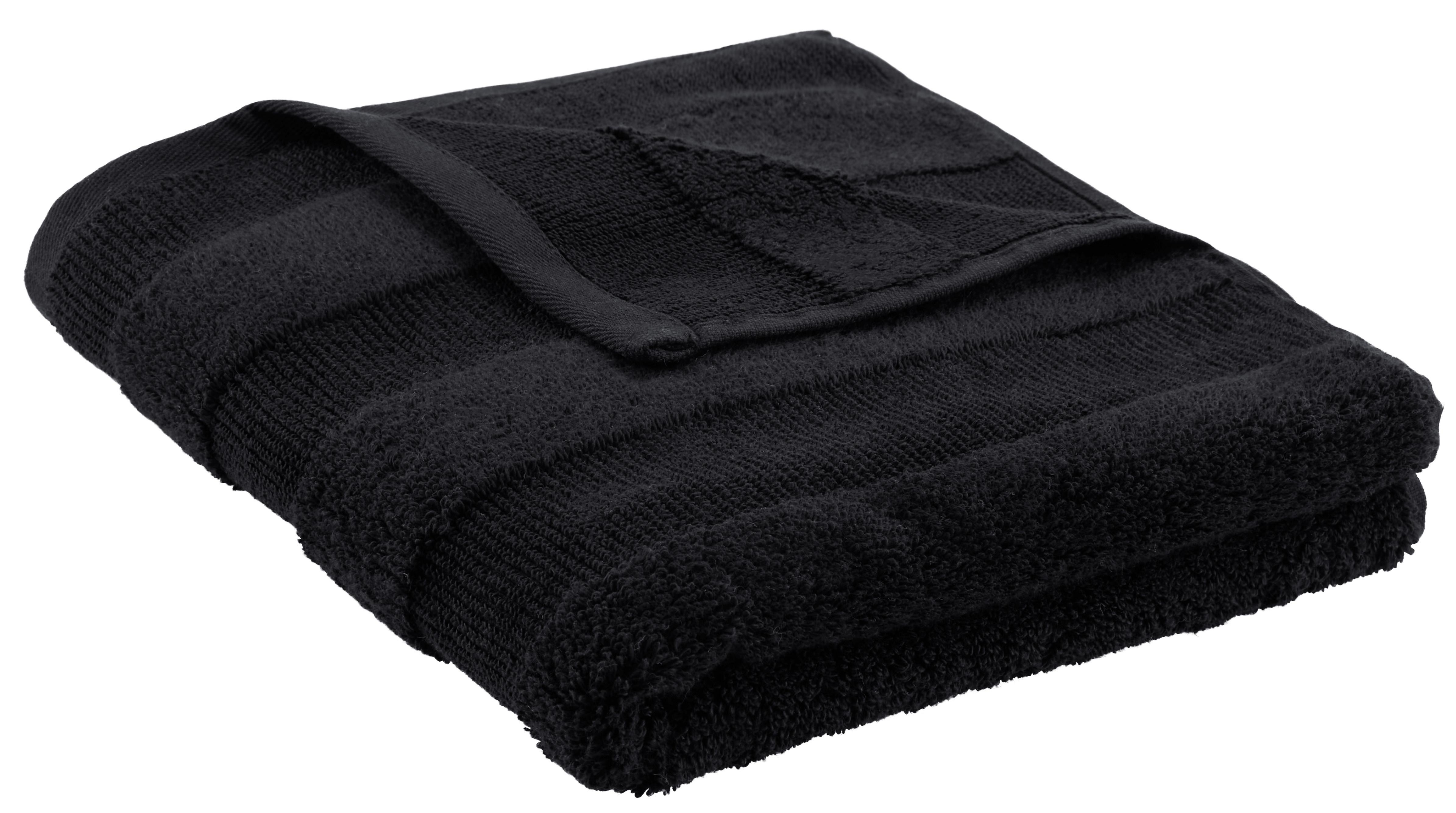 Ručník Chris, 50/100cm, Černá - černá, textil (50/100cm) - Premium Living