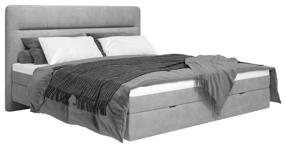 Boxbett Adriano 140x200 Cm Grau - Grau, MODERN, Holz/Holzwerkstoff (140/200cm) - MID.YOU
