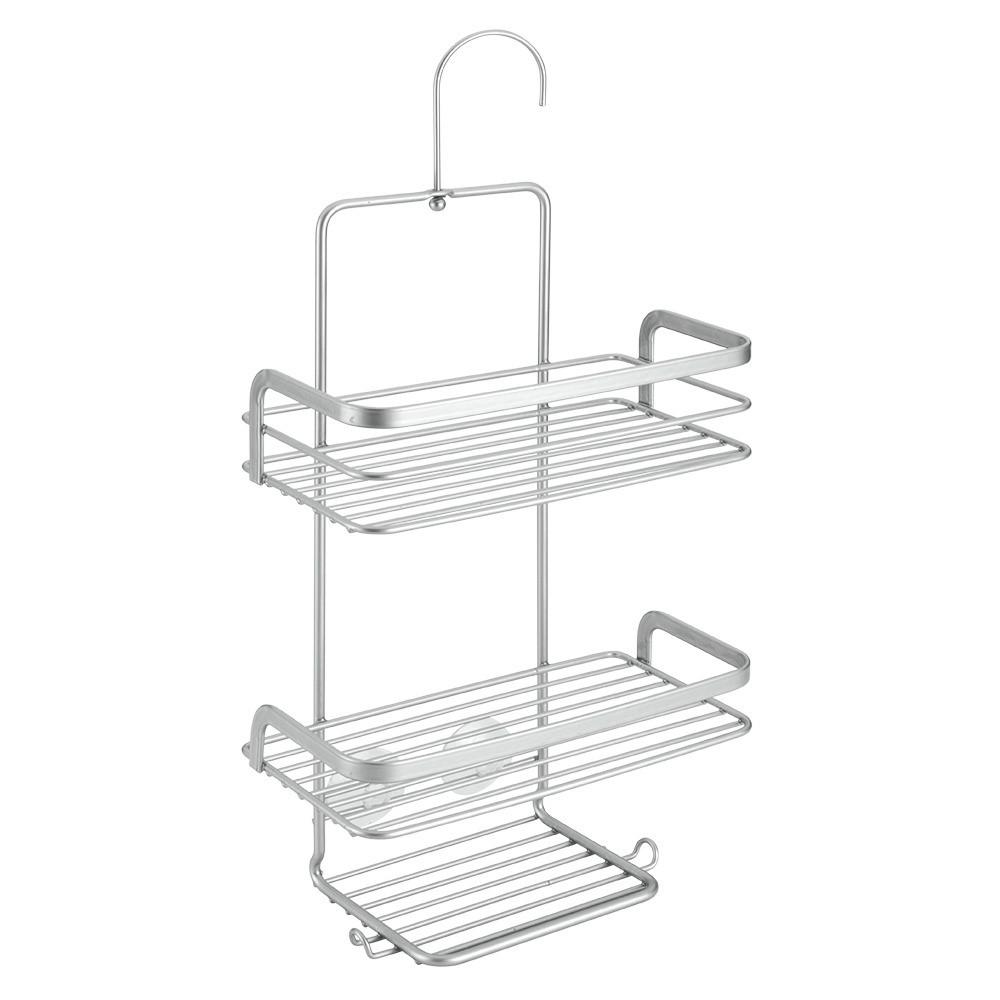 Duschregal 3 Ablagen 23x12 cm Viva Duschenboy - Silberfarben, Basics, Metall (23/12/38/47cm)