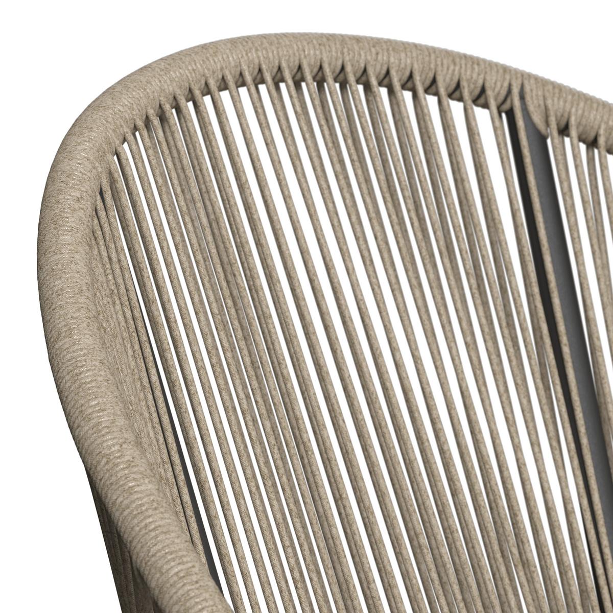 Loungesessel Sun - Beige/Schwarz, MODERN, Kunststoff/Metall (69/82/68cm) - Beldano