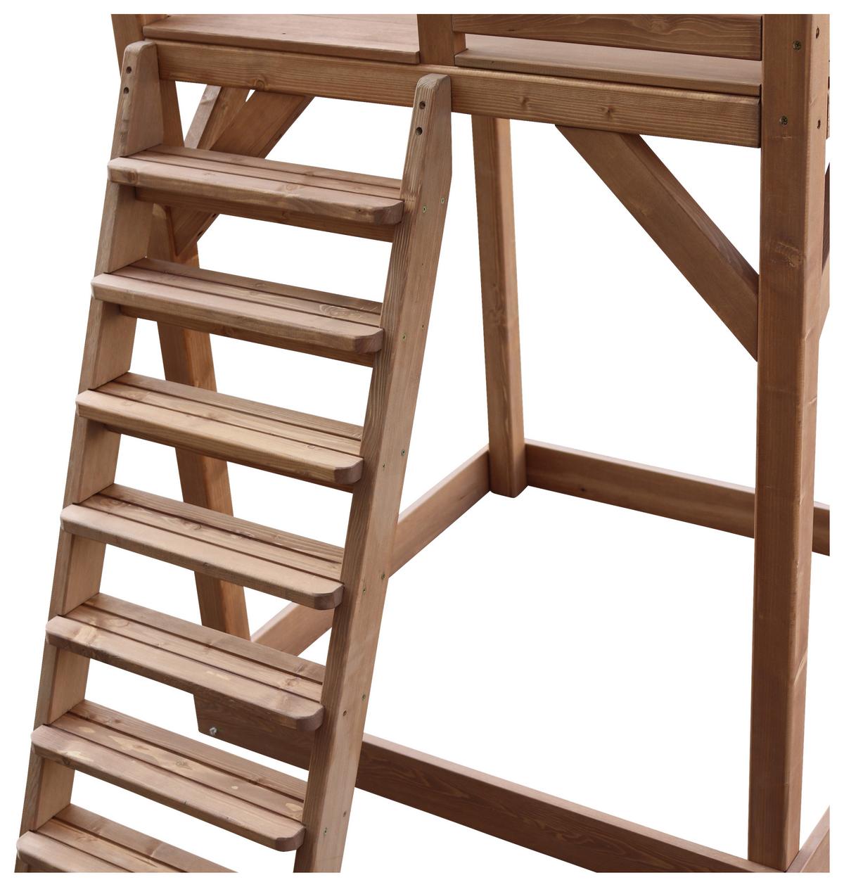 Spielturm A025.124.80 - Blau/Schwarz, KONVENTIONELL, Holz/Kunststoff (356,6/241,9/349cm) - Ambia Garden