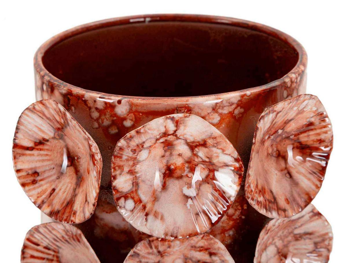 Vase Pot Drop Dunkelrot B: 12,5 Cm - Dunkelrot, Basics, Metall (12,5/24/12,5cm)