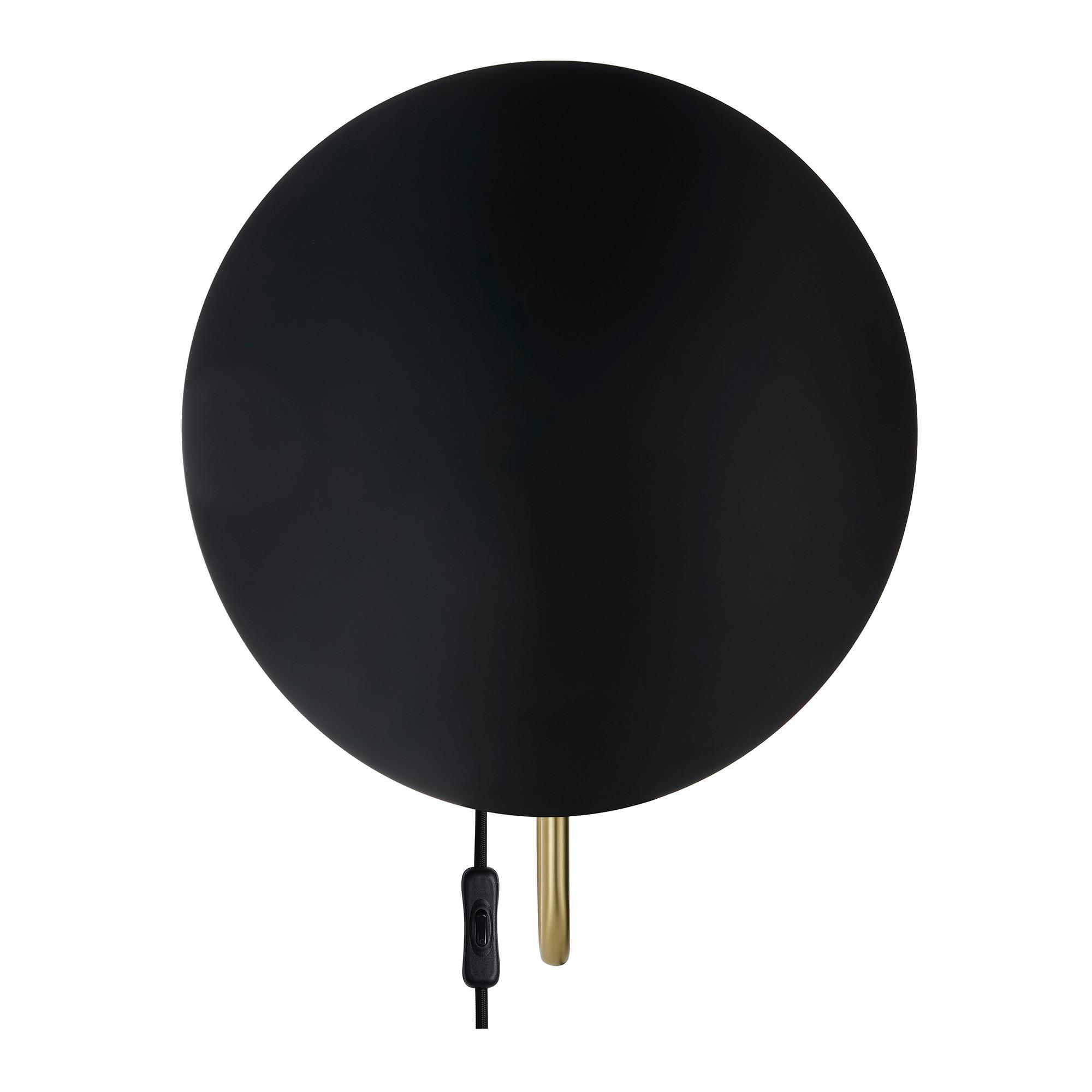 Wandleuchte Spargo Schwarz Messingfarben - Messingfarben/Schwarz, Design, Metall (32/39,3cm) - Nordlux