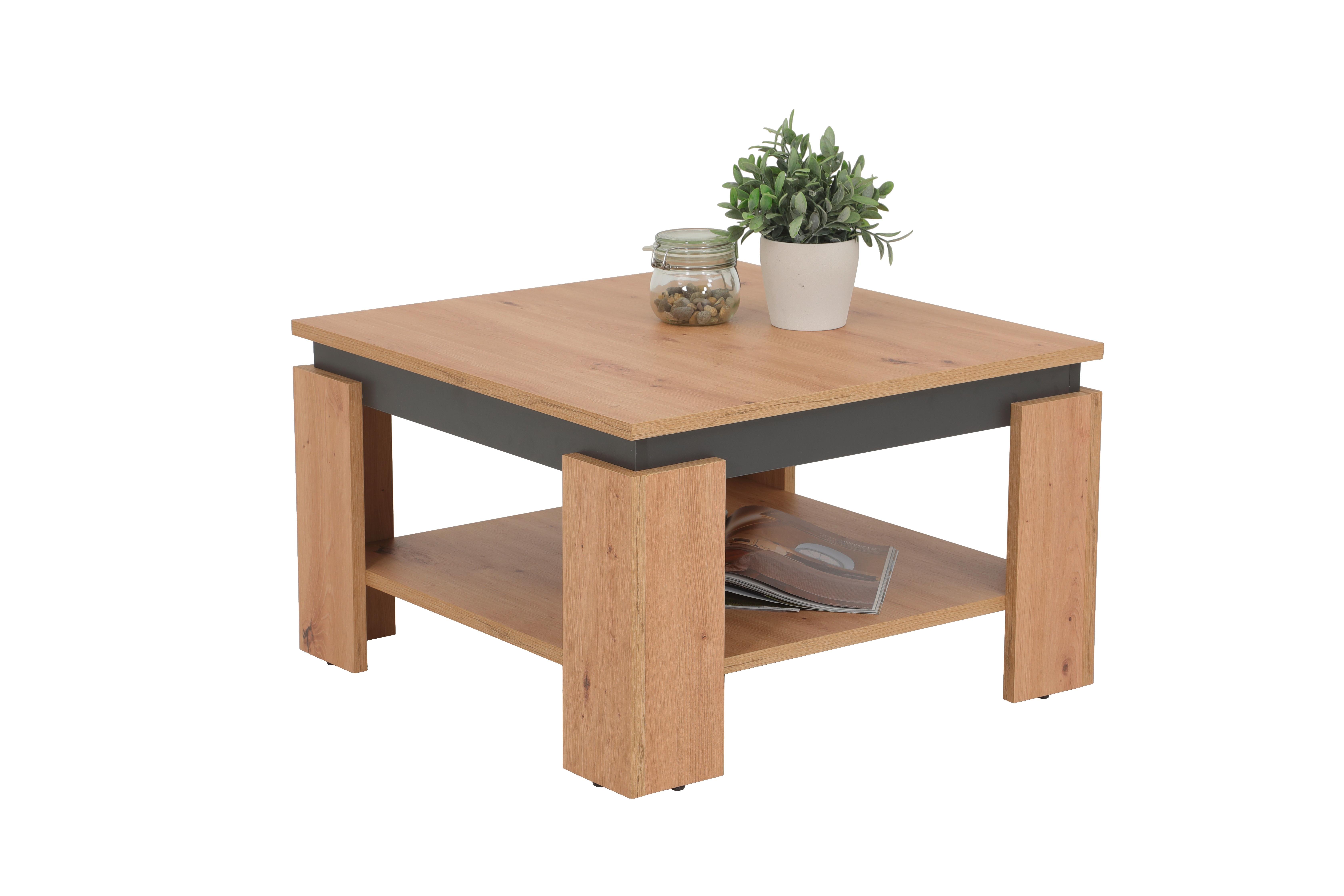 Couchtisch Tim Eiche A. Dekor L: 68 cm - Eiche Artisan, Design, Holzwerkstoff (68/68/41cm) - Livetastic
