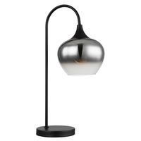Tischleuchte 15548t Maxy - Schwarz, Design, Glas/Metall (27,5/18/54cm) - Globo
