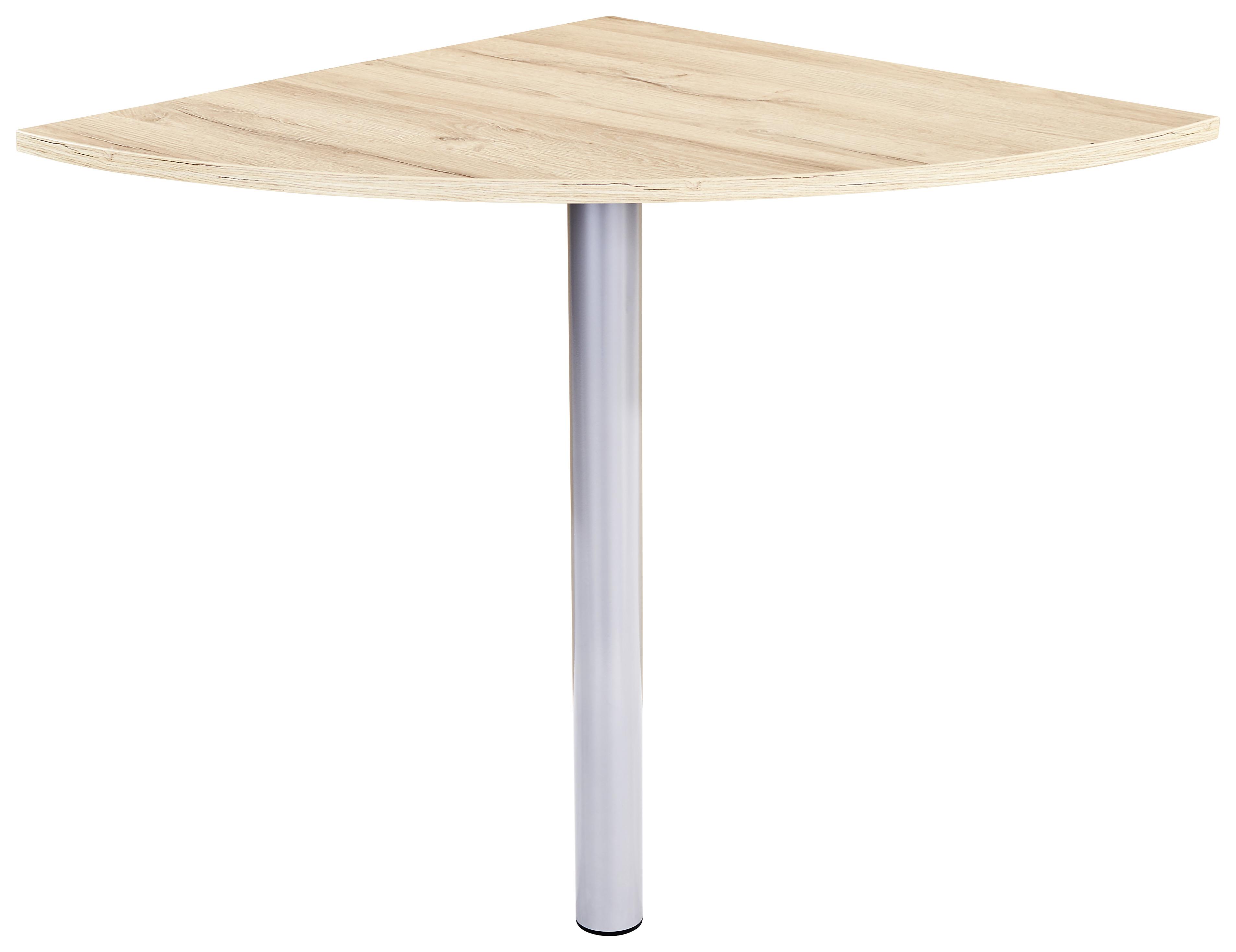 Eckverbindungsplatte Mit Standfuß Mindi, Eiche Dekor - Eichefarben, MODERN, Holzwerkstoff/Kunststoff (70/72/70cm)