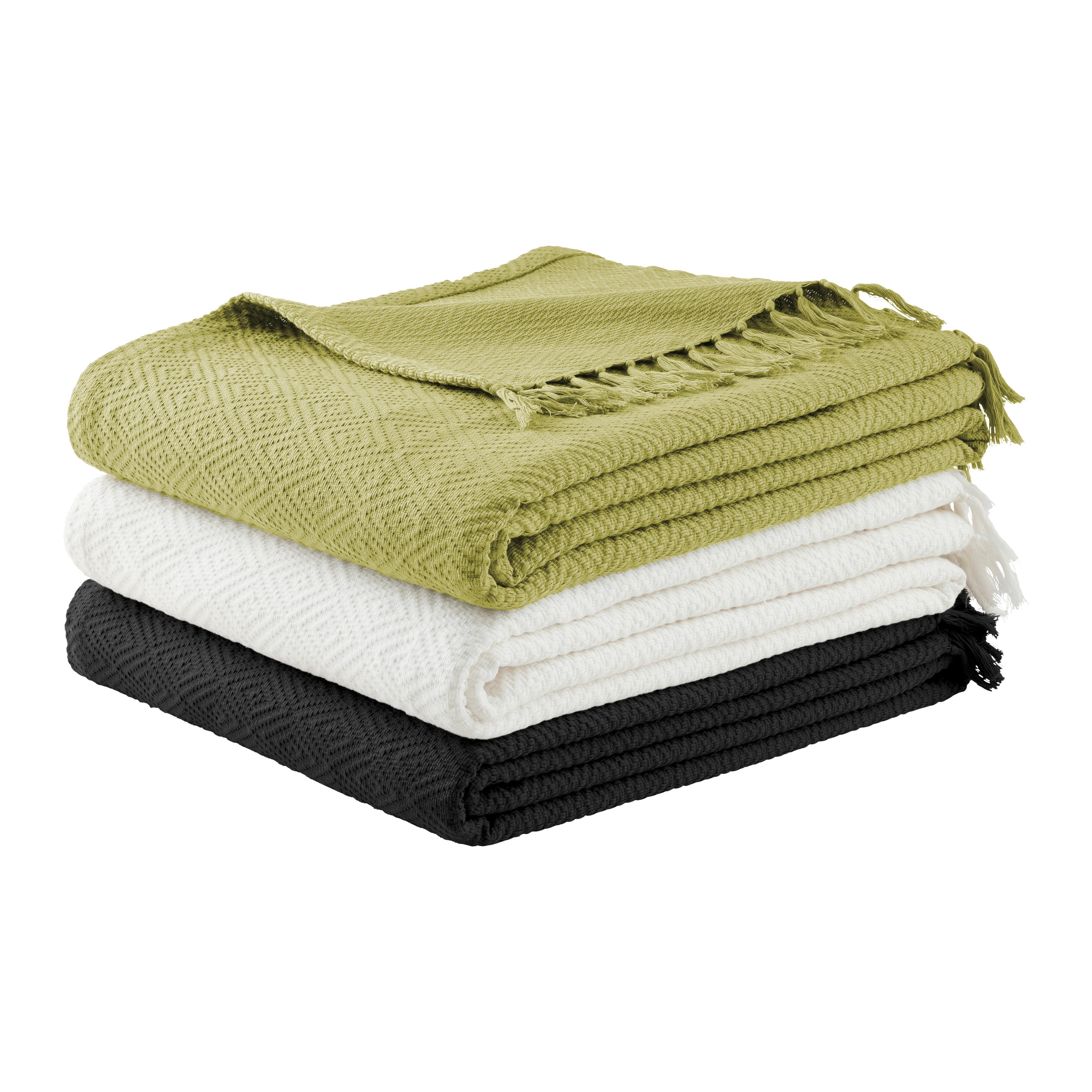 Denná prikrývka Frieda,130/180cm,olivovozelená - olivovozelená, Lifestyle, textil (130/180cm) - Modern Living