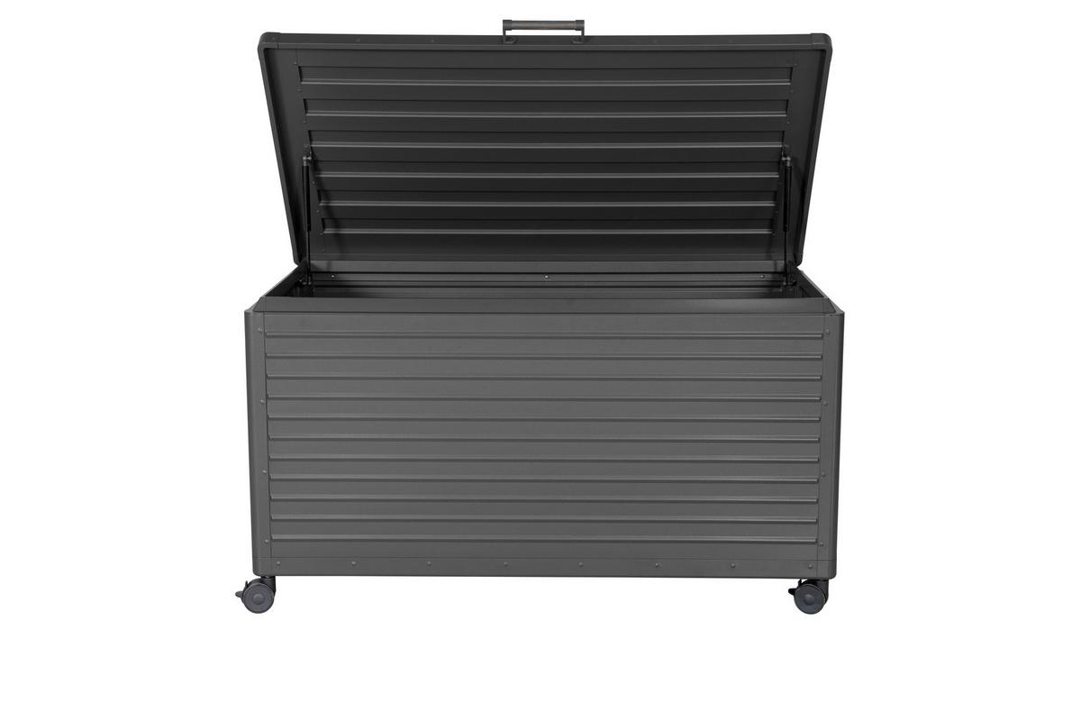 Kissenbox Gartenbox Horizontal, 829l - Anthrazit, MODERN, Metall (164,8/72/70cm) - Gardenson