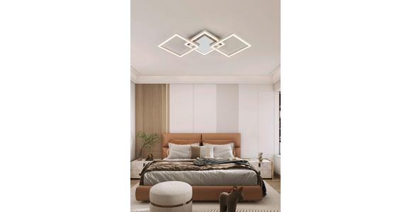 LED-Deckenleuchte Nilya - Sandfarben/Chromfarben, MODERN, Kunststoff/Metall (63/27,5/4,5cm) - Luca Bessoni