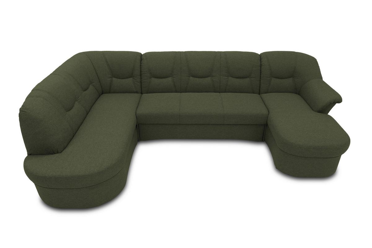 Wohnlandschaft Sarafina Grün - Schwarz/Grün, KONVENTIONELL, Textil (180/295/146cm) - MID.YOU