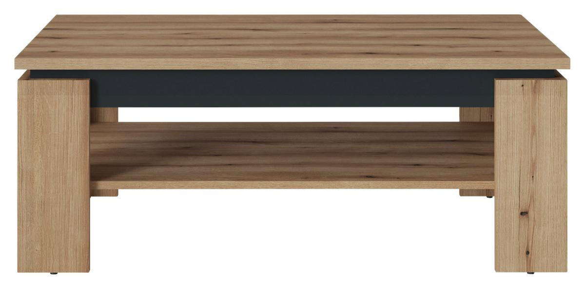 Dohányzóasztal Corte - tölgyfa/szürke, Trend, faalapú anyag (110/43/67cm)