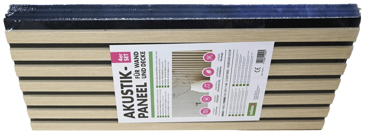 Akustický panel, Ashley, š/v: 60,5/28cm - dub bianco, Modern, drevo/kompozitné drevo (60,5/28/1,2cm) - Mömax