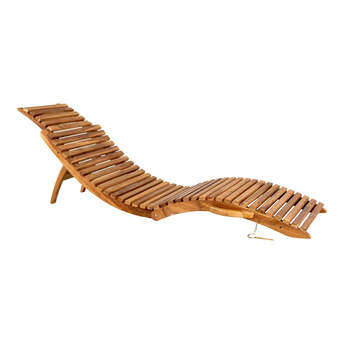 Sonnenliege Arrieta Braun B: 50 Cm - Braun, MODERN, Holz (50/25/160cm) - MID.YOU