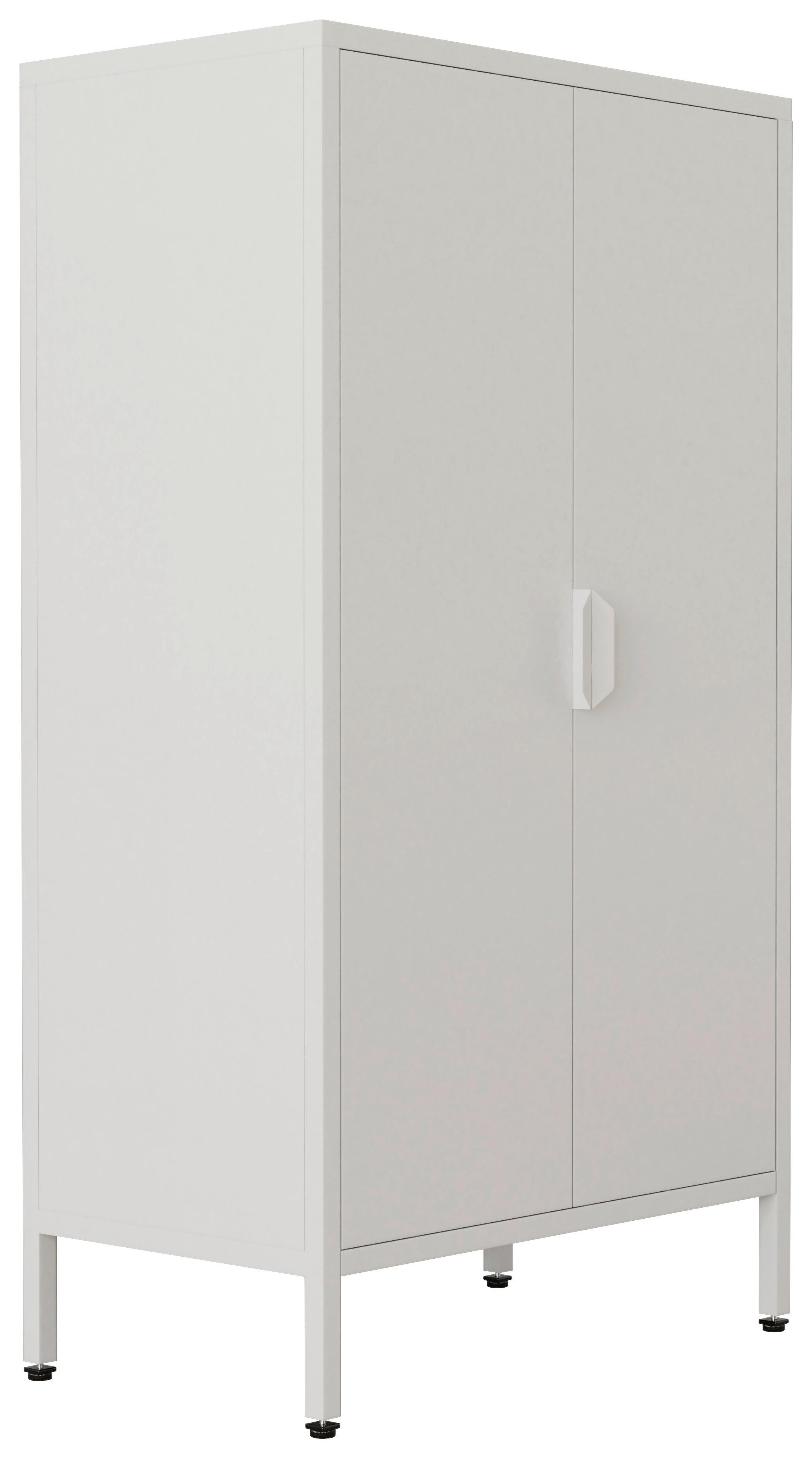 Highboard Flokas Weiß B: 60 cm - Weiß, Design, Metall (60/110/35cm) - MID.YOU