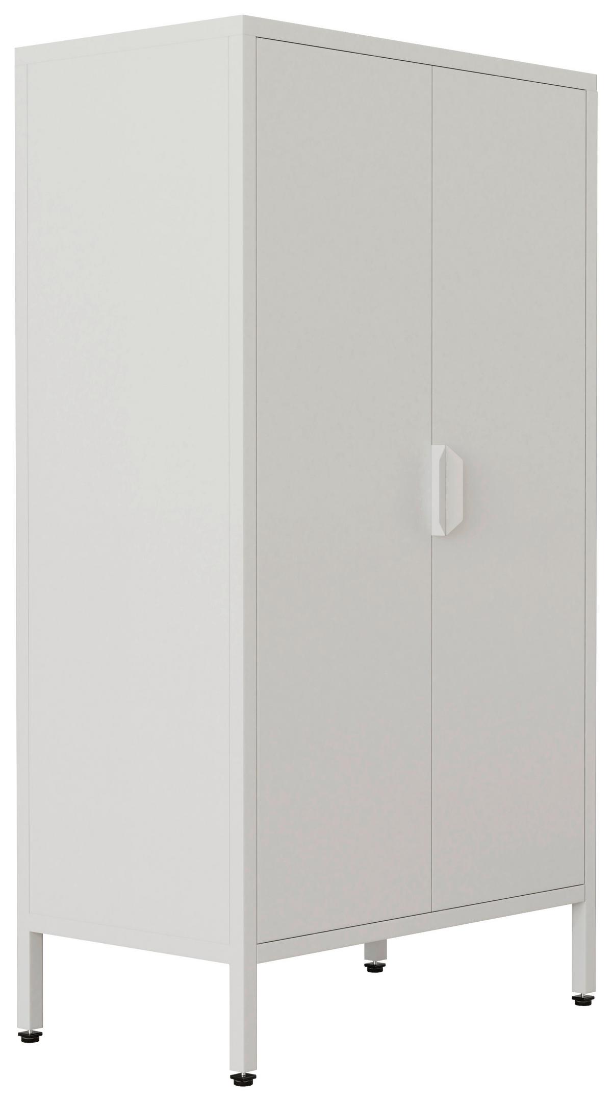 Highboard Flokas Weiß B: 60 cm - Weiß, Design, Metall (60/110/35cm) - MID.YOU