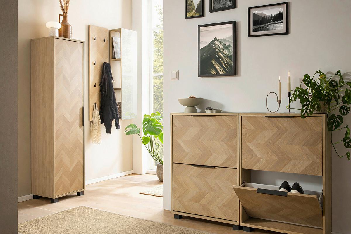 Garderobenpaneel Piazza Eichefarben B: 30 Cm - Eichefarben, Design, Holzwerkstoff (30/110,6/2,6cm) - MID.YOU