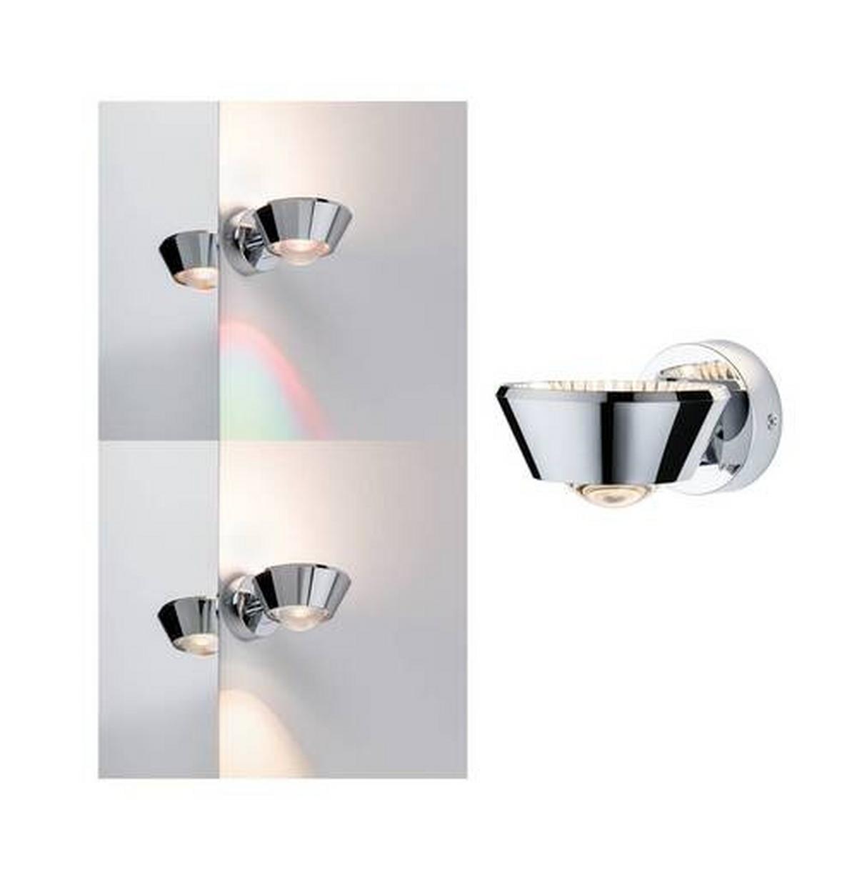 LED-Wandleuchte Ip44 1-Flammig Chromfarben - Chromfarben, Basics, Kunststoff (8cm) - Paulmann