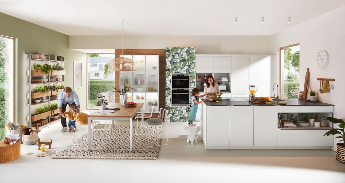 Einbauküche Eastbourne Frei Planbar Modernes Design - Weiß, MODERN, Holzwerkstoff - Vertico