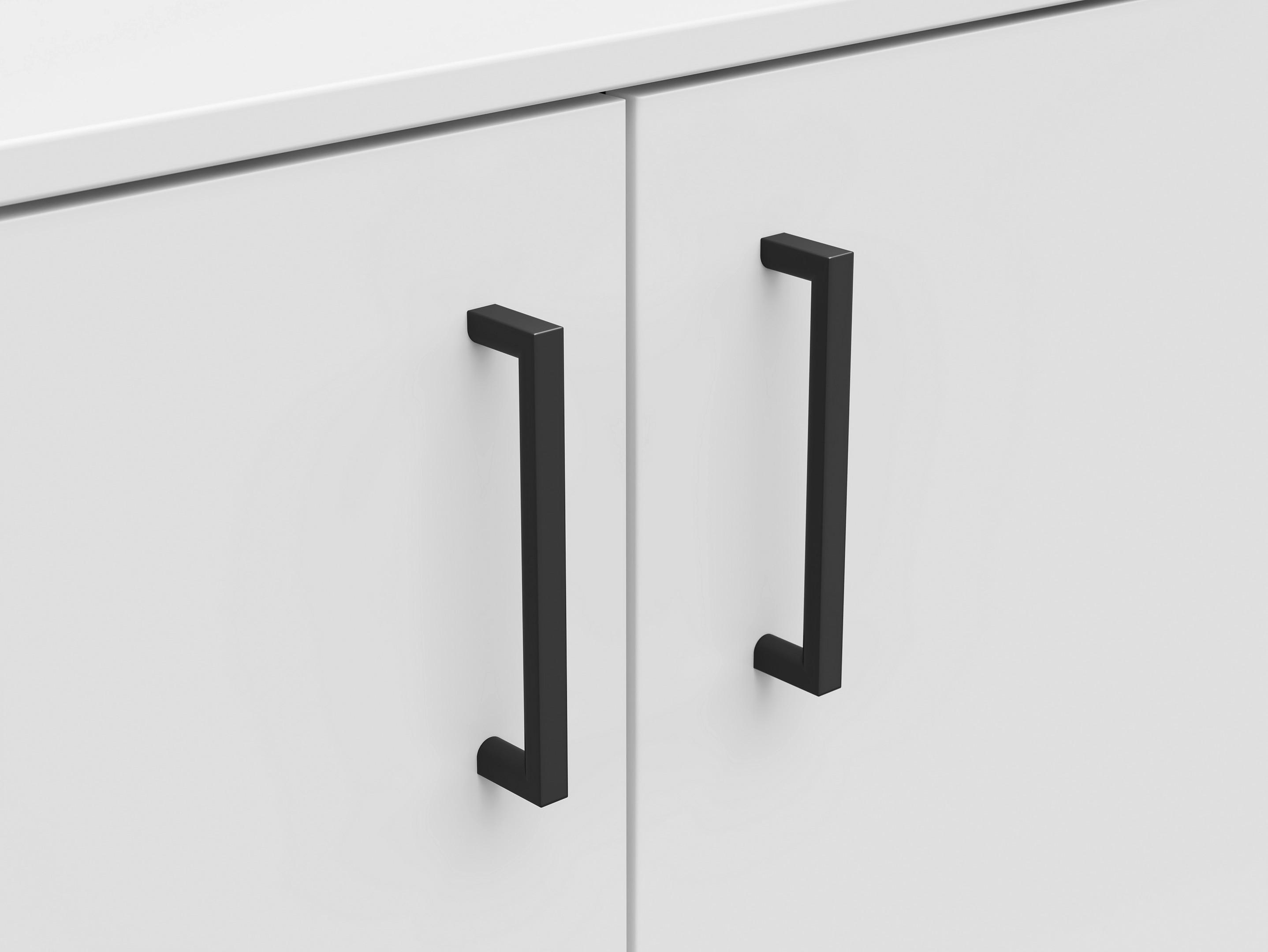 Komoda Cabinet š: 80 cm - čierna/biela, Modern, kompozitné drevo/plast (80/83/52cm)