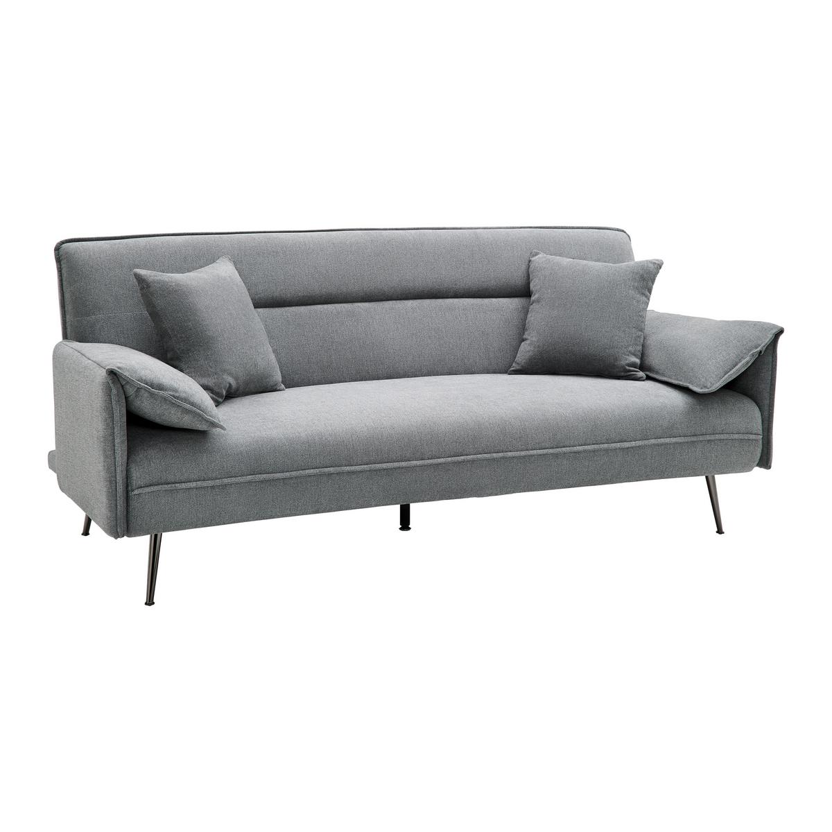 Rozkladacia pohovka LANA tmavá sivá - sivá/tmavosivá, Modern, kov/drevo (199/89/95cm) - P & B