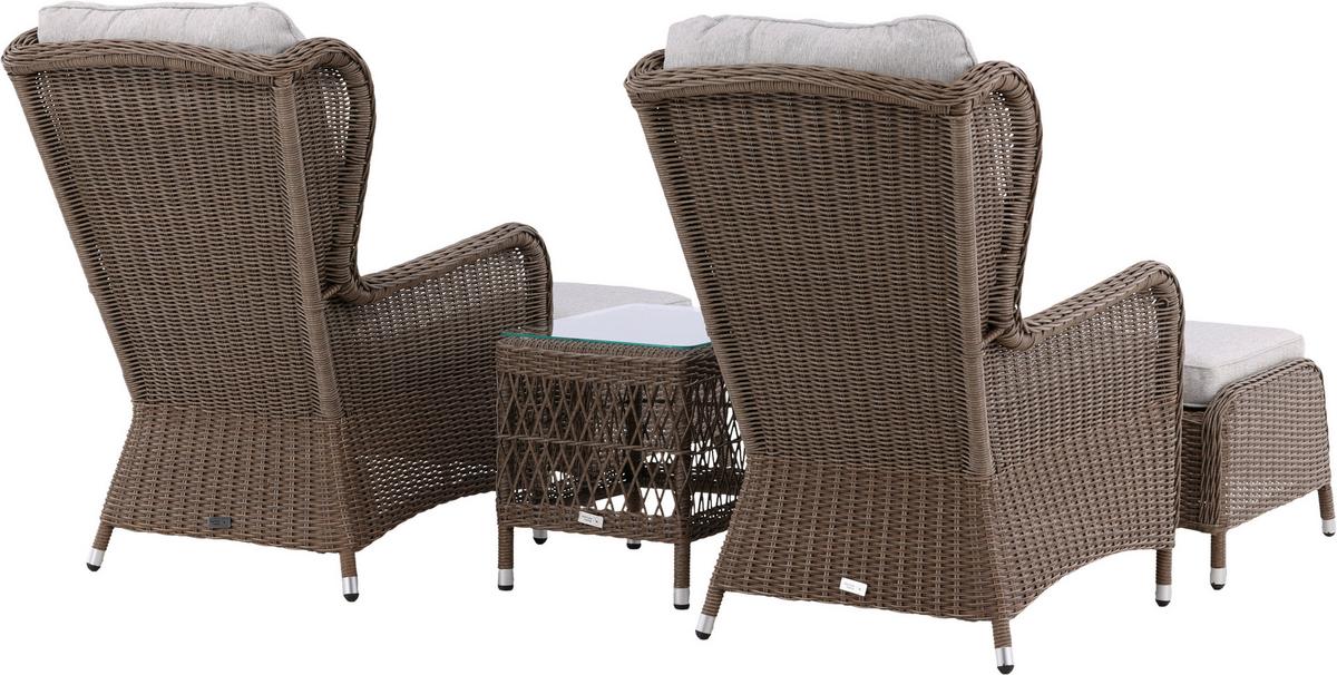 Loungegarnitur Washington - Beige/Braun, KONVENTIONELL, Kunststoff/Textil - Gardenson