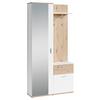 Garderobe Jakob Artisan Eiche Dekor/weiß B: 97 Cm - Weiß/Eiche Artisan, MODERN, Holzwerkstoff (97/195/30cm) - MID.YOU